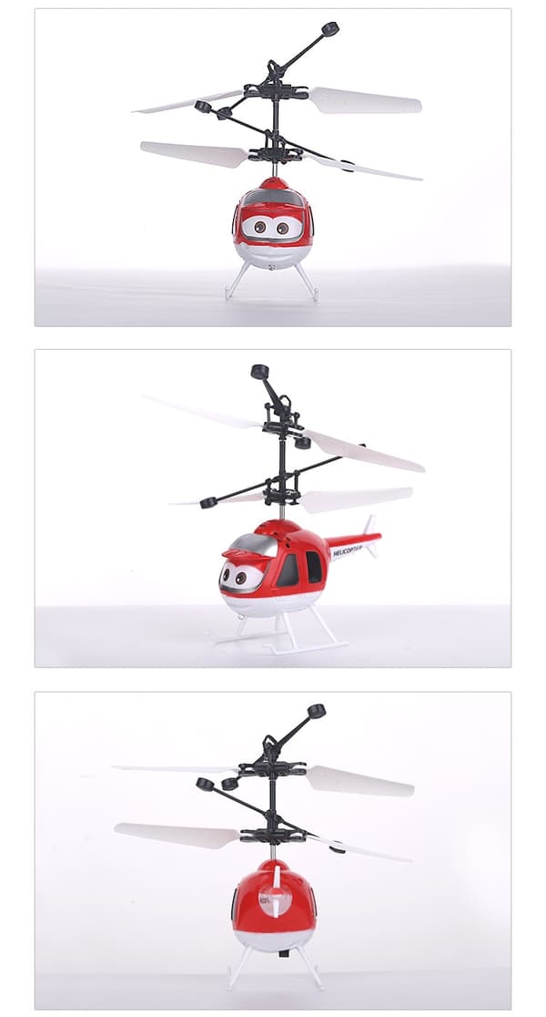 Mini RC Helikopter Drone med Vanndråpekontroll Modell Tegneseriebevegelsessensor Fly Infrarøde Fly Leker for Barn