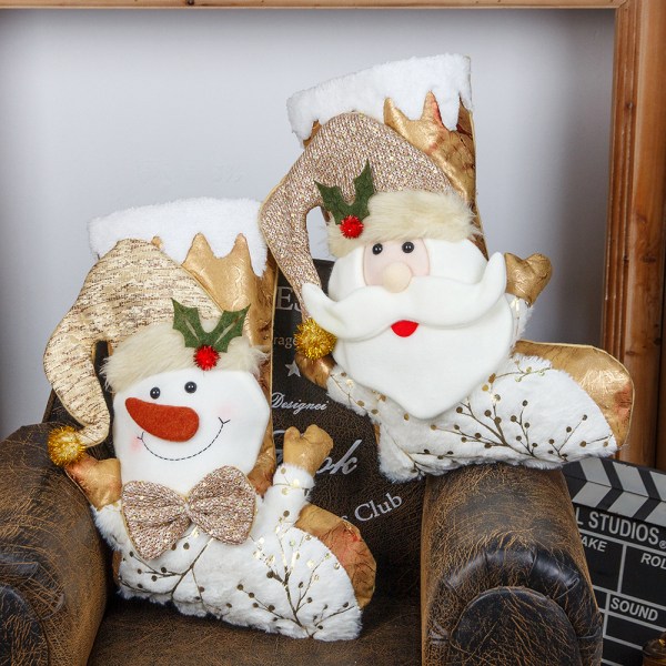 3 stycken julstrumpor julpynt julstrumpapåse Godis julstrumpapåse julklappssockpåse