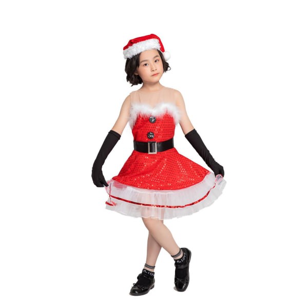 Barnjulkostym Jultomten Cosplay Girl Dress Costume