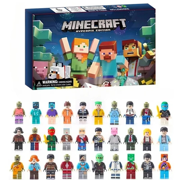 Ny minecraft Adventkalender 2024 Advent för pojkar 24 dagars kalender med oväntade nedräkningsleksaksfigurer