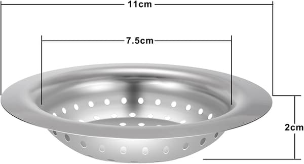 Vaskesier i rustfrit stål, et sæt med to stykker (11 cm ydre diameter)
