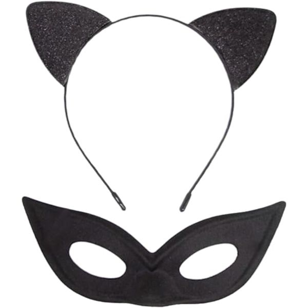 Glitter Cat Ear Head + Cat Mask Barn och vuxenfest, jul c9a7 Fyndiq