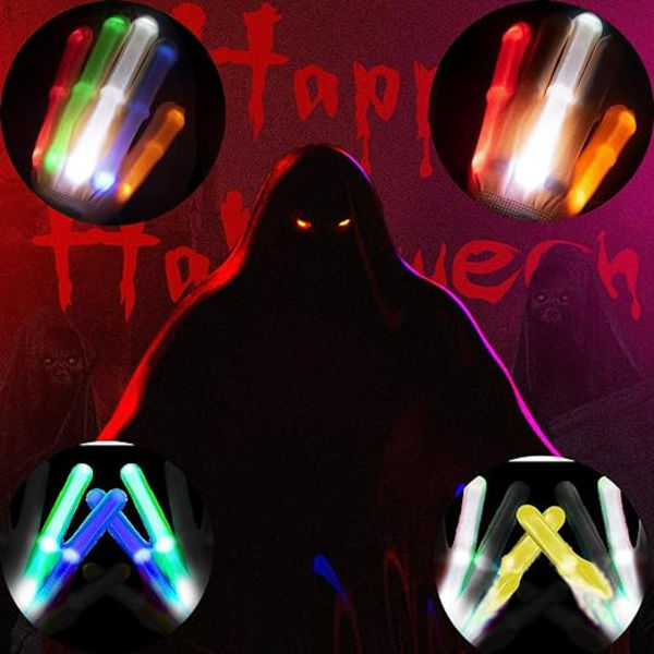 LED-blinkande Rave-handskar, Blinkande Finger Light Up-handskar, LED-handskar, LED-handskar för barn, Halloween julstrumpor Coola leksaker Födelsedag