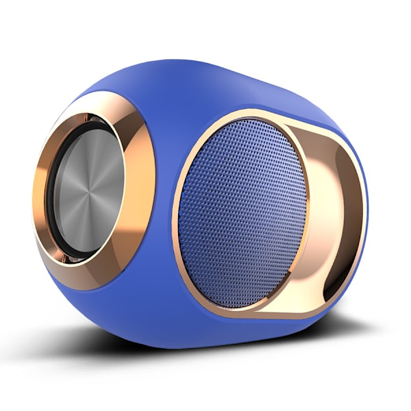 Bärbara Bluetooth högtalare Subwoofer Stereo HiFi-ljud TWS Handsfree TF USB högtalare (blå)