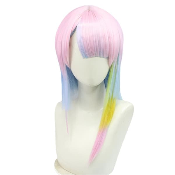 Lucy Running kvinnlig cosplay med kort hår med gradient gradient 40cm