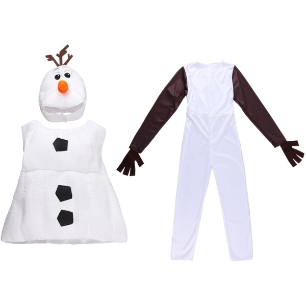 Christmas Ice and Snow Romance Xuebao Barnkroppsdräkt Rollspel Scenuppträdande kostym 3- set S (95-110)