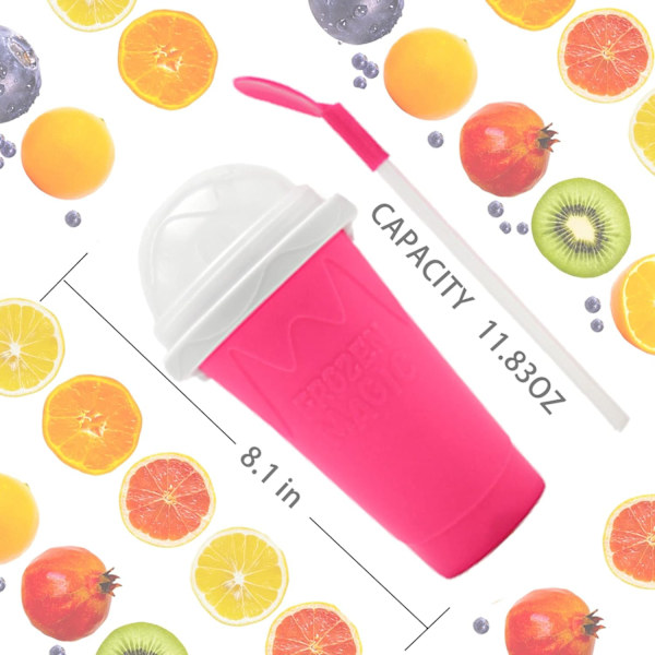 Jäädytetyt Tiktok Trendi Tuotteet Cool Gadgets, Cool Stuff Slushy Maker Cup Nopea Jäähdytys Tee Pirtelö smoothie (punainen)