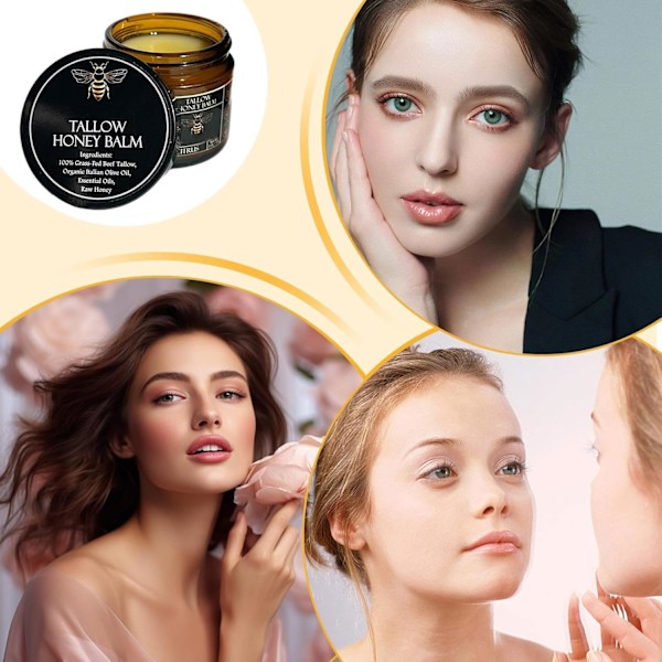 Ansiktspleie Beef Tallow Honning Hudpleie Beef Tallow Hudpleie Beef Tallow Hudpleie Beef Tallow Naturlig vill honning lavendel