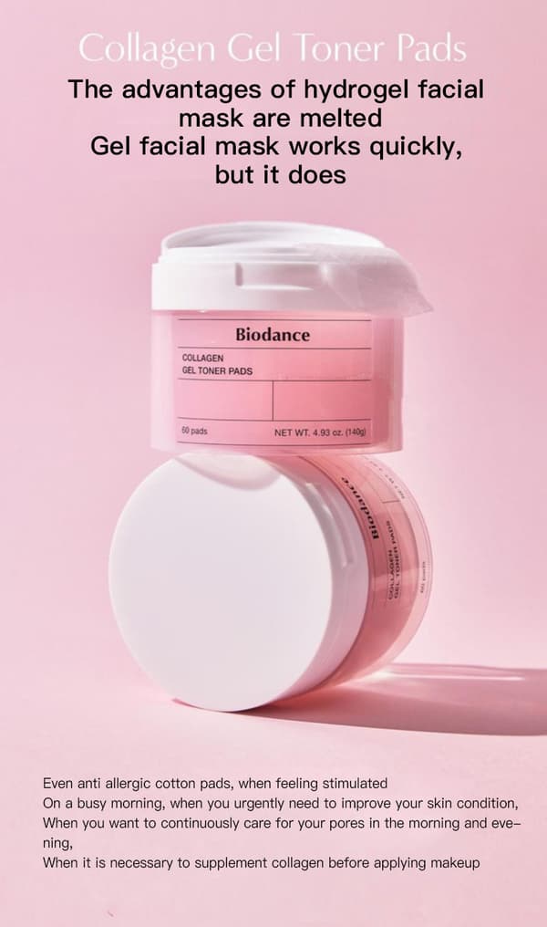 60 stk. Biodance Collagen Cotton Tablets Elastisk Beroligende Nærende blue