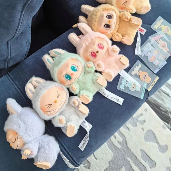 1 st POP MART andra generationen LABUBU The Monsters Etciting Macaron Plyschdockor Figur Leksaker Blind Boxes (Färg Slumpmässig)