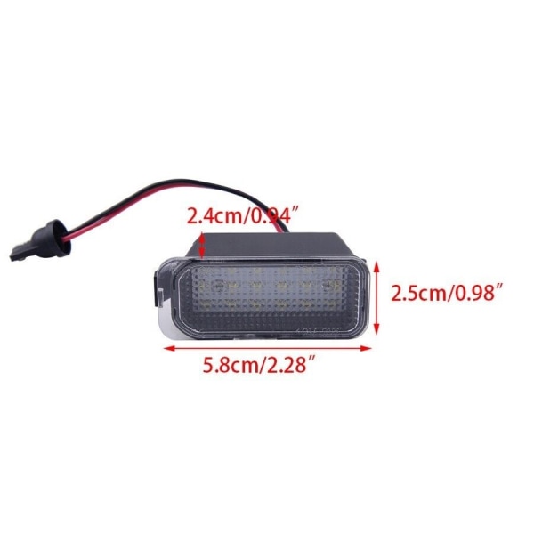 2 stk. LED nummerpladelys hvid til Ford Fiesta Focus Galaxy C-Max