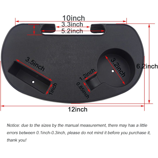 1 stk. Oval Zero Gravity Stol Kopholder, Clip-on Side Lænestol Kopbord, Zero Gravity Loungestol Kopholder Bakke med Mobiltelefon Slot - Sort