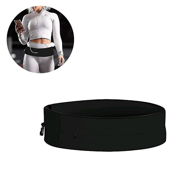 Midja Fanny Pack löparbälte Midjepaket löparväska bälte (Grå XL)