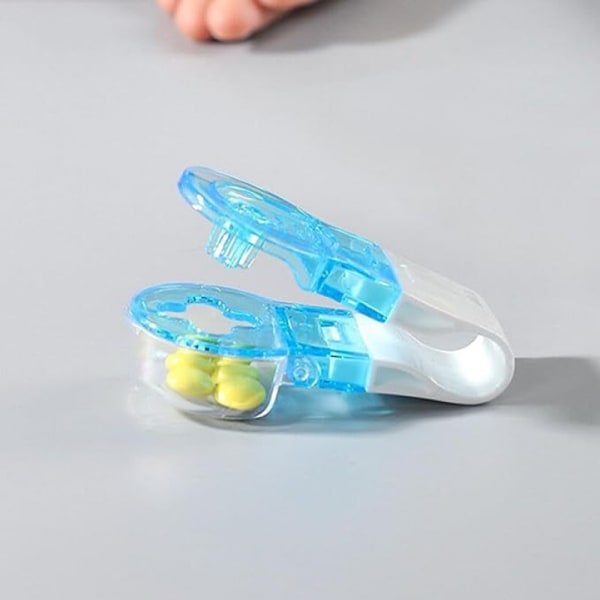 2 stk. Bærbar Pille Taker Remover, Pillekutter for Små Piller, Ingen Kontakt Enkel å Ta Medisin Ut Verktøy for Eldre, Funksjonshemmede, Personer med W