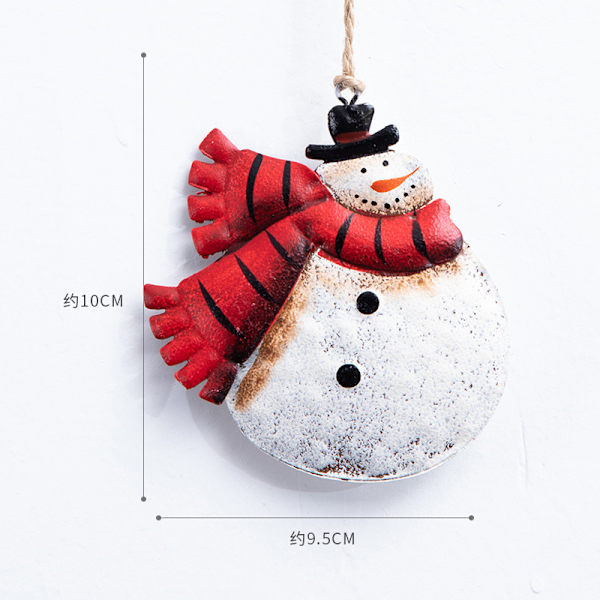 Julgransdekoration Järnkonst Snowman halsdukar Juldekoration butik dekorativa ornament butik layout 10*9,5cm