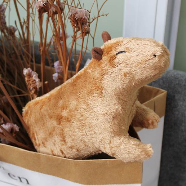 Capybara gnagare Shaggy plysch leksak fyllddjur fyllmedel mjuk leksak 20 cm