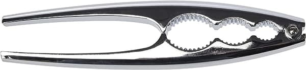 Nötknäppare, kromstål, silver, 17 x 3.5 x 1.3 cm, grå
