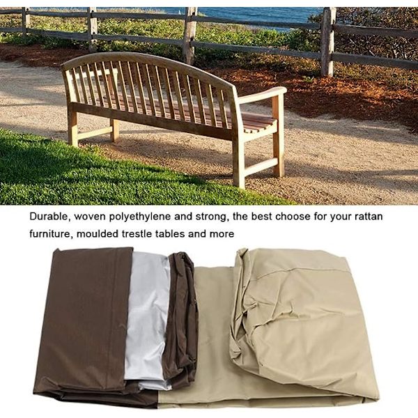 Cover för utemöbler, sofföverdrag för utomhusbruk, Vattentät Loveseat Cover för trädgård, UV-skydd, Dammtät och vindtätt (M)193*83*84