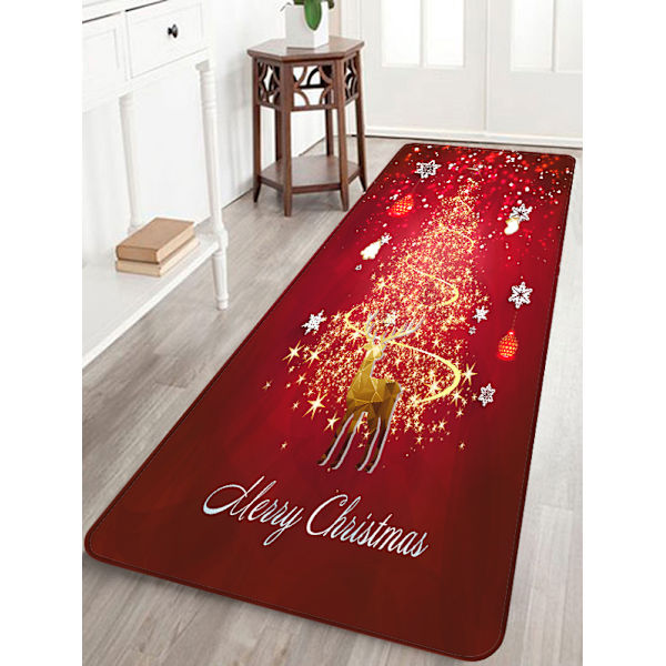 Julepynt Tæpper Glædelig Jul Indendørs Hjemmetæpper Dekor Glædelig Jul Dekorativ Julepynt Ornamenter Festpynt Gaver (F 40x120CM) F