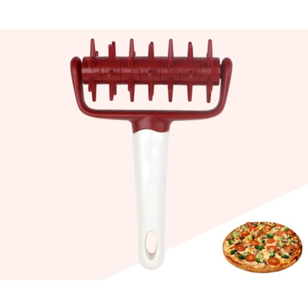 Pizzadeg Docker Docker Dough Bubble killer Tidsbesparande Pizzadeg Roller Docker Dough Blistering Killer (röd)