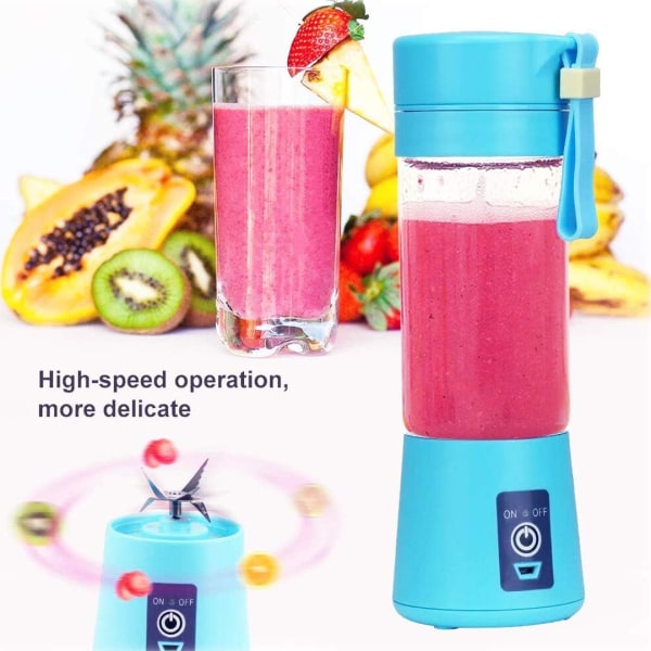 Bärbar blender, elektrisk blender i personlig storlek USB laddningsbar elektrisk blender Juicer Baby Travel 380 ml, blender