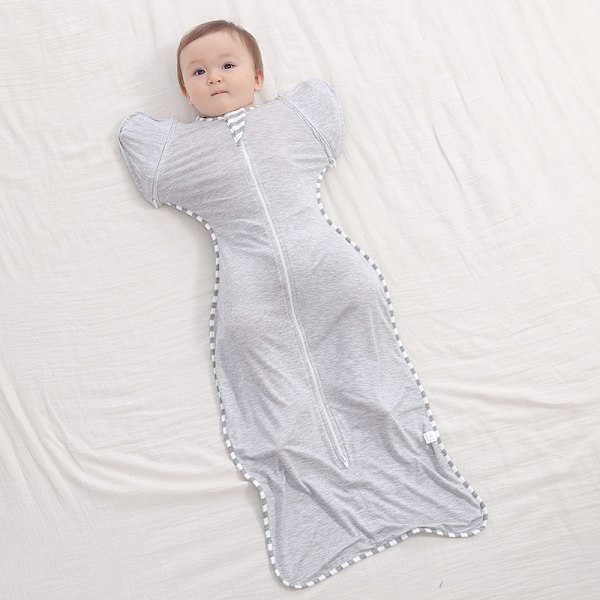 Baby sovepose bambusfiber sovepose beskyttelsesdeksel baby sovepose nyfødt wrap barnas avtakbare erme nyfødt wrap(XL)