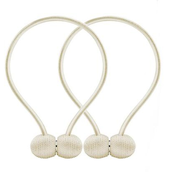 2 delar magnetiska gardinfästen Gardinklämmor Rephållare, beige