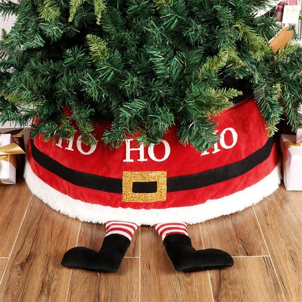 Julgransklänning Julfestdekorationer Tomtefötter Julgransbasförkläde
