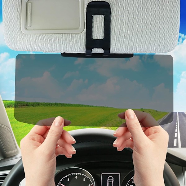 2ST Car Sun Shade Extender, 12,6"*5,7" Car Sun Shade Extender, Transparent justerbar solskyddsbländskydd.