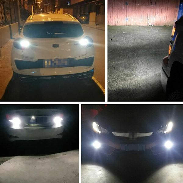 2 stk. 1156 BA15S P21W COB LED Indvendige Lyspærer Baglygte Baklys Bremselys, Varm Hvid