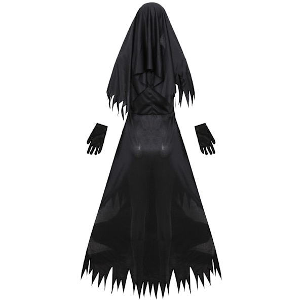 Halloween Zombie Nonne Kostume Voksen Maskerade Vampyr Ond Fest Uniform Cosplay Horror Nonne（XL） XL