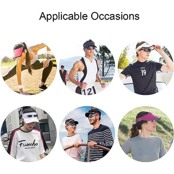 Cap för kvinnor - Cap, Visir Cap Justerbar Sporthatt för män för Golf Cykling Fiske Tennis Löpning Golfkläder (svart)