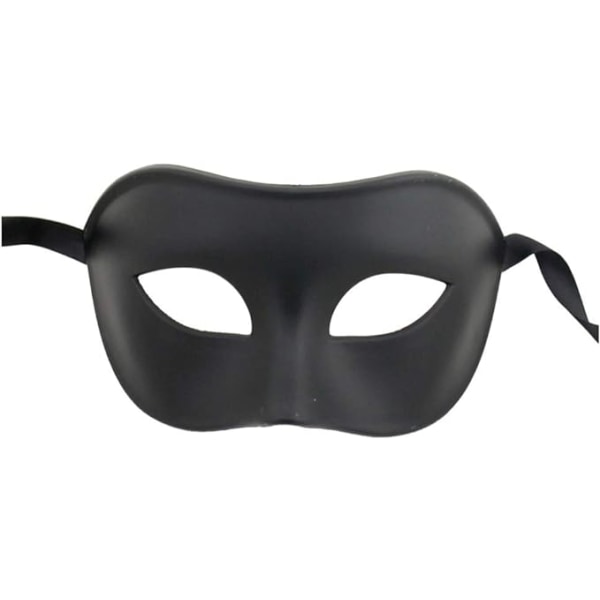 Lyxmask - Venetiansk maskeradmask för män - Olika färger - Kostymfesttillbehör - Premium Halloween-mask Svart