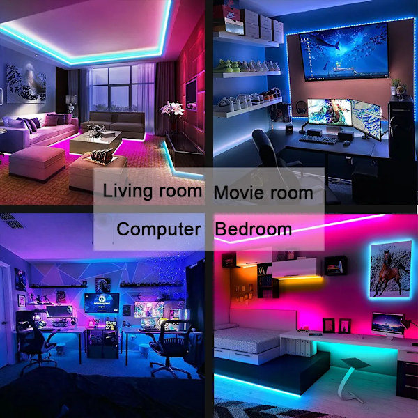 Tejp Bluetooth USB LED Strip Light 5050 SMD 5V USB RGB-lampor Flexibel LED-lampa Tejpband RGB Självhäftande TV Desktop Diode 1m