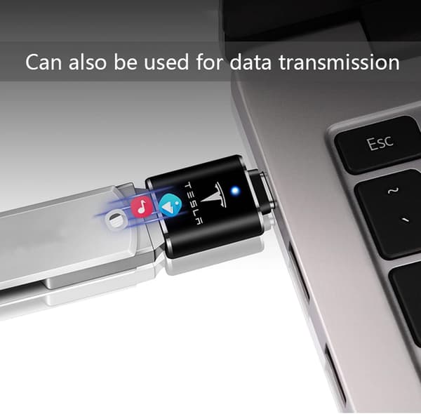 USB C till USB-adapter Passar Tesla Model 3/Y/S/X, Tesla Model 3/Y Tillbehör, USB-C till USB 3.0-adapter, Passar de flesta elektroniska apparater