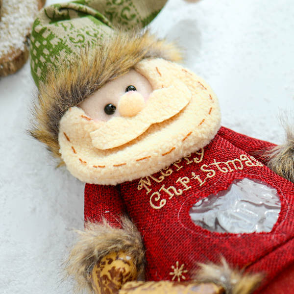 Juläppleväskor, stereoskopiska snögubbe-godisväskor, godisväskor, godislådor för barn