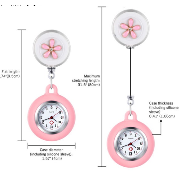 4-delad watch fickur watch watch studentexamensformuläret är infällbart (rosa)