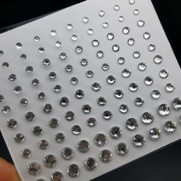 7 akryl diamant, perle diamant, sminke diamant, ansiktsdekorasjon, tåre diamant, farge øyesminke diamant