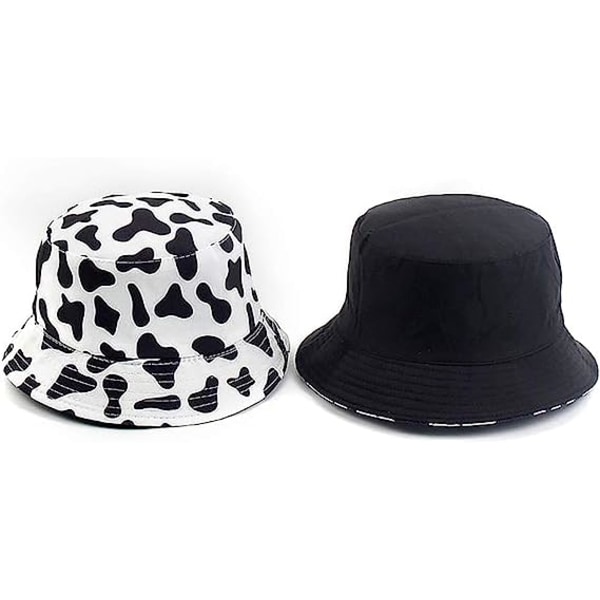 Vändbar hatt Bucket Hat Fiskesolhatt för kvinnor, flickor, kor