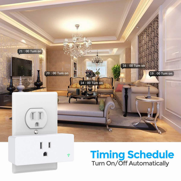 Smart Home Mini Smart US Standard USB Socket WiFi Pluggkontakt (1 stk)