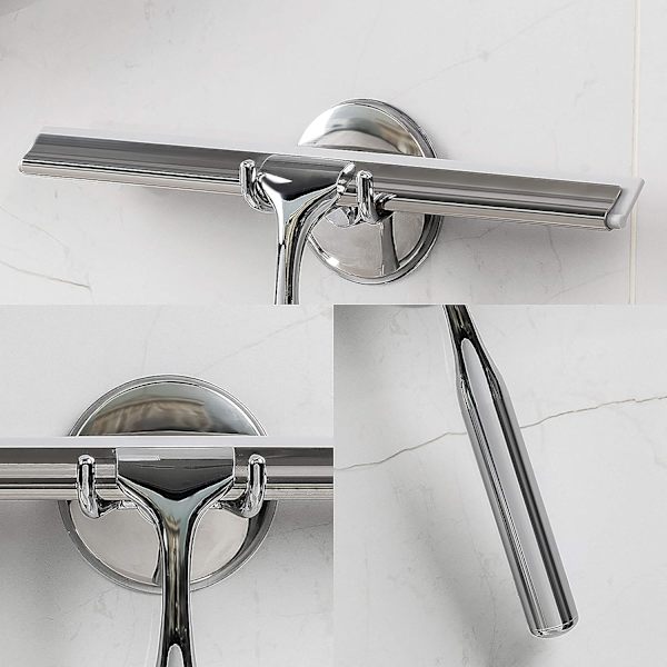 1 Styck Glasrengöringsmedel Badrum Toalett Spegel Torka Fönsterborste Zinklegering Fönsterskrapa Glastorkare Hushåll (252*170 mm)