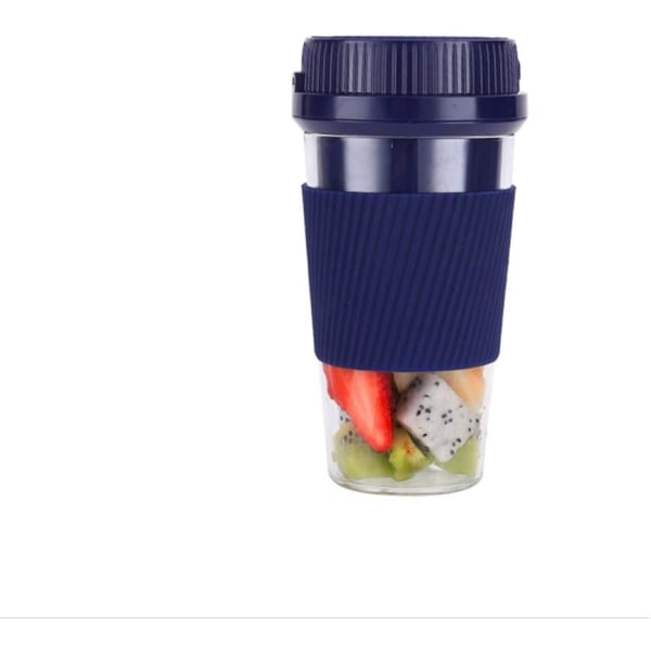 USB Ladattava Mini Kannettava Mehustin - Hedelmäblenderi Ulkoiluun, Matkustamiseen ja Urheiluaktiviteetteihin (Sininen)