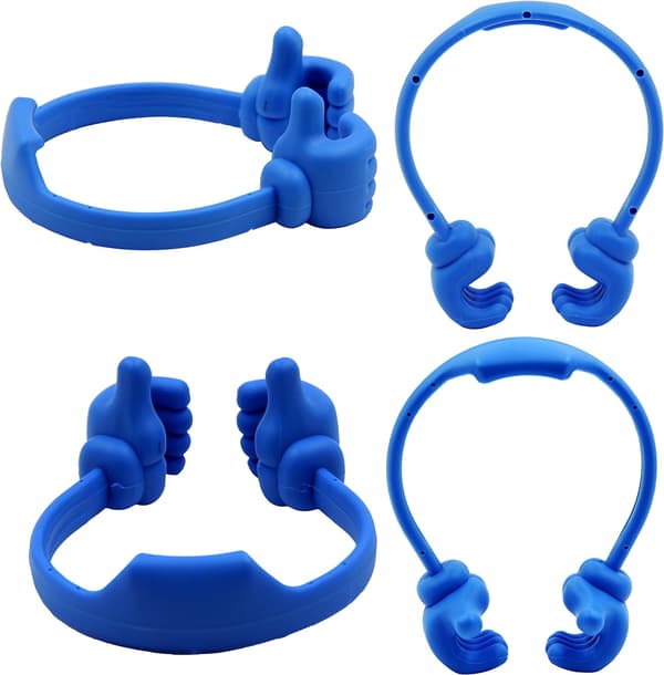 Universal Fleksibel Tommelfinger Smartphone Holder - Blå