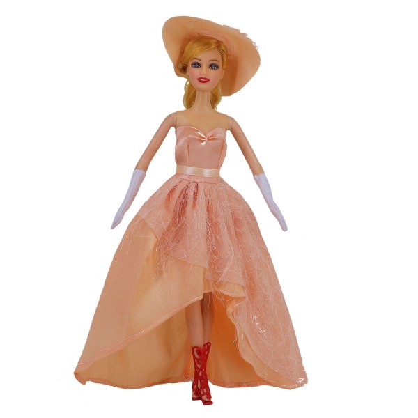 3 uppsättningar 30 cm Barbie docka kläder, fashionabla prinsessklänningar, klänningar, hattar, leksaker för flickdräkter