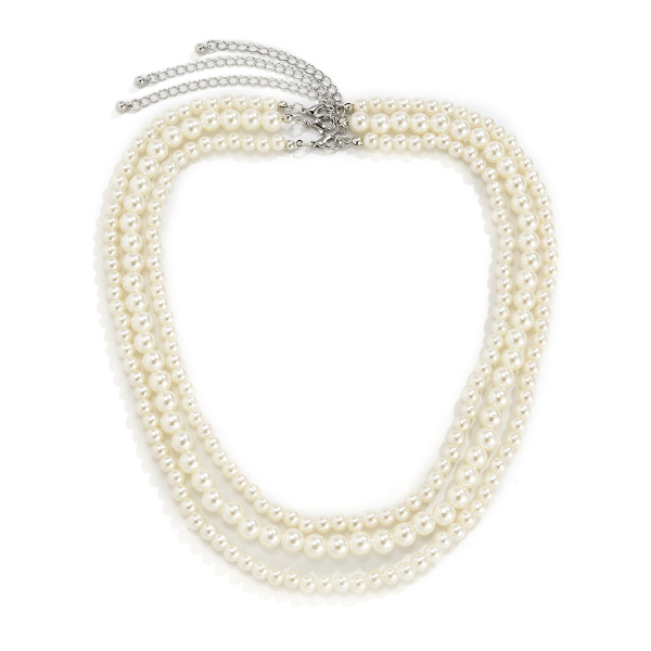 Trelagers temperament pärlhalsband bär pärltröjakedjan stilig mode man halsband
