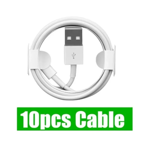 10kpl 1M 6FT USB A - Lightning 8-nastainen kaapeli laturi johdot johto Iphone 6 7 8 x xr 11 12 13 14 pro max -kaapeli 1m
