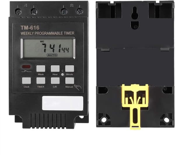 220V Digital Veckoprogrammerare Timer Strömsparare Elektrisk Strömbrytare för Lampor Hushållsapparater