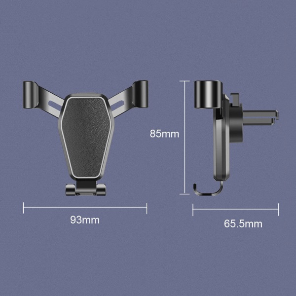 Gravity Bilholder Mobilholder Universal Luftventilfeste