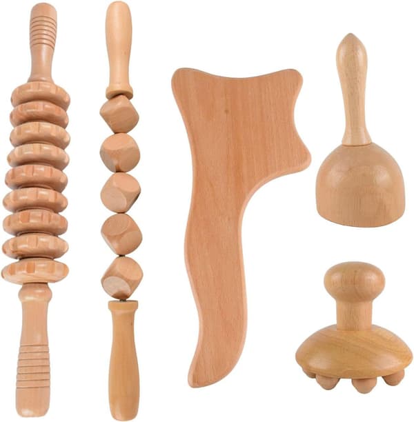 Massagesæt – Maderoterapi – Anti-cellulite – Lymfedrænage – Naturtræ (Sæt 9)