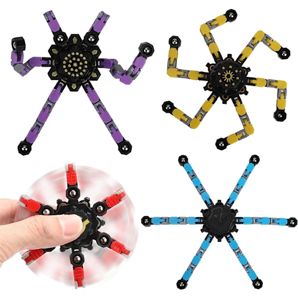 4-pack Transformable Fidget Spinner fidget toys, transformerande